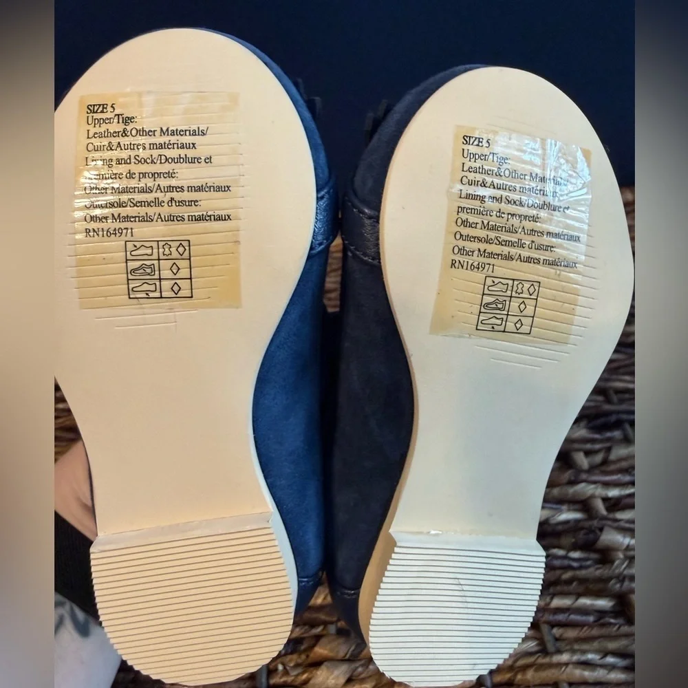 Janie and Jack Suede Bridle Bit Ballet Flat Toddler Size 5 NWT